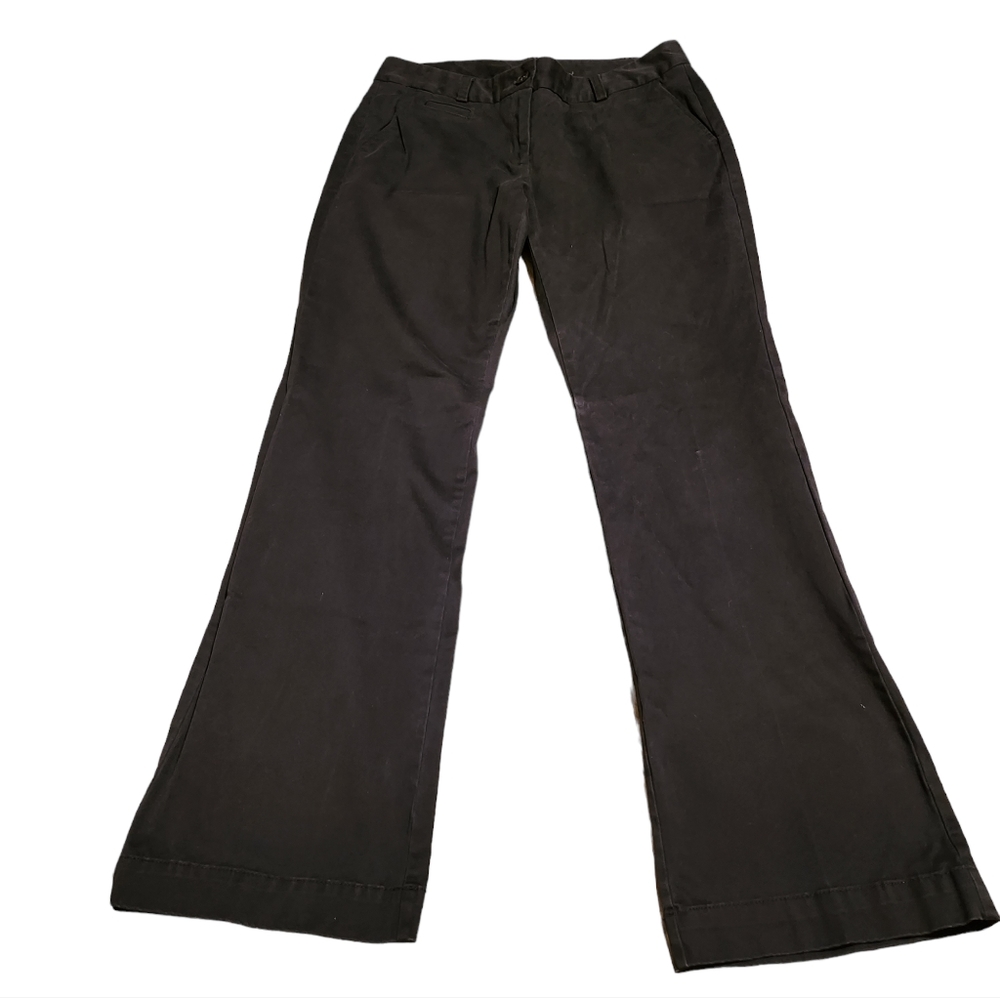 Lands' End Women's Black Khakis Size 8 F1